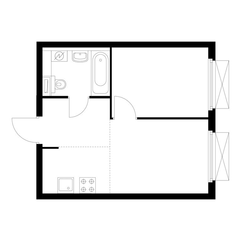 1-BD Apartment Sale, 32.3平方米 at Kolskaya 8, Kolskaya Street, 8с16, Moscow, Russia #1 1-BD Apartment Sale, 32.3平方米 at Kolskaya 8, Kolskaya Street, 8с16, Moscow, Russia #1