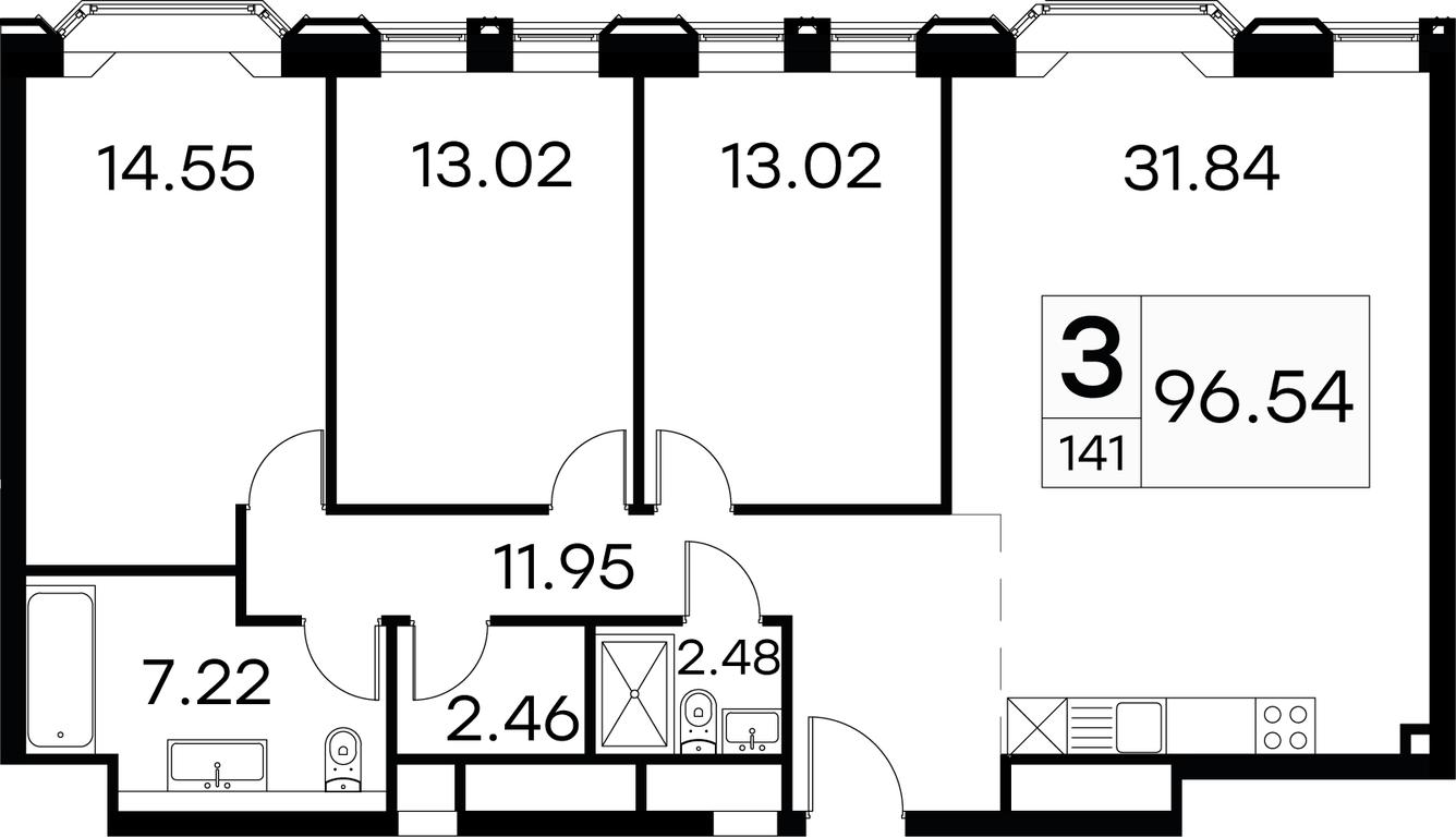 3-BD Apartment Sale, 96.9 sq. m. at Aura Belorusskaya, 1st Yamskogo Polya Street, 28с3, Moscow, Russia #1 3-BD Apartment Sale, 96.9 sq. m. at Aura Belorusskaya, 1st Yamskogo Polya Street, 28с3, Moscow, Russia #1