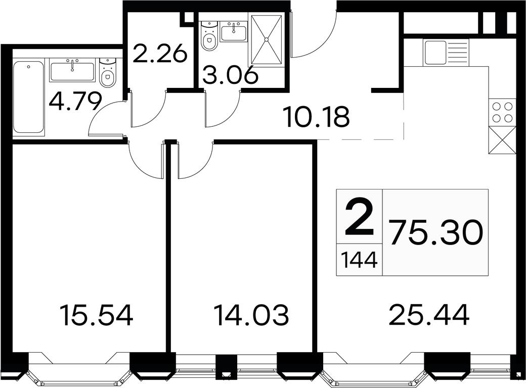 2-BD Apartment Sale, 75.5 sq. m. at Aura Belorusskaya, 1st Yamskogo Polya Street, 28с3, Moscow, Russia #1 2-BD Apartment Sale, 75.5 sq. m. at Aura Belorusskaya, 1st Yamskogo Polya Street, 28с3, Moscow, Russia #1