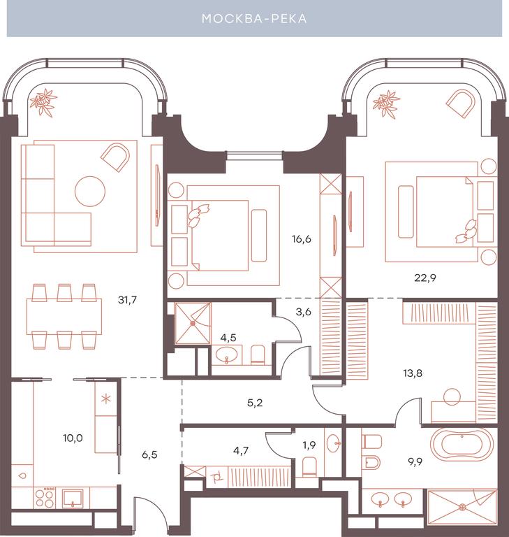 Продажа 2-комн. квартиры, 131,3 м² в ЖК «Саввинская 27», Саввинская набережная, 27, Москва, Россия #1 Продажа 2-комн. квартиры, 131,3 м² в ЖК «Саввинская 27», Саввинская набережная, 27, Москва, Россия #1