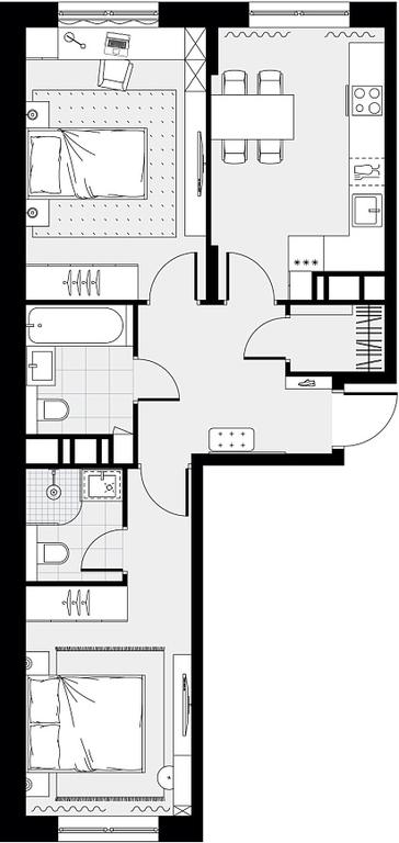 1-BD Apartment Sale, 56.7平方米 at Tsvetochnye Poliany, kvartal № 23, Filimonkovskoye Municipal Formation, Moscow, Russia #2 1-BD Apartment Sale, 56.7平方米 at Tsvetochnye Poliany, kvartal № 23, Filimonkovskoye Municipal Formation, Moscow, Russia #2