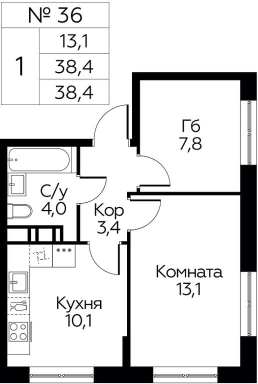 Продажа квартиры, 38,4 м² в ЖК «Цветочные Поляны», квартал № 23, поселение Филимонковское, Москва, Россия #1 Продажа квартиры, 38,4 м² в ЖК «Цветочные Поляны», квартал № 23, поселение Филимонковское, Москва, Россия #1