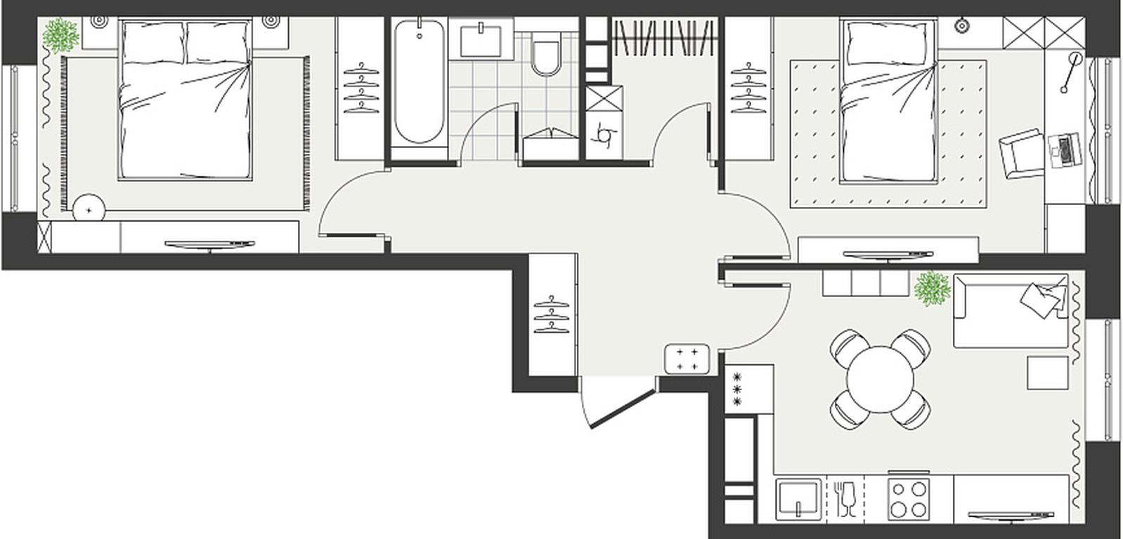 1-BD Apartment Sale, 52.9 sq. m. at Eko Bunino, prospekt Kuprina, 34к1, Sosenskoye Settlement, Moscow, Russia #2 1-BD Apartment Sale, 52.9 sq. m. at Eko Bunino, prospekt Kuprina, 34к1, Sosenskoye Settlement, Moscow, Russia #2