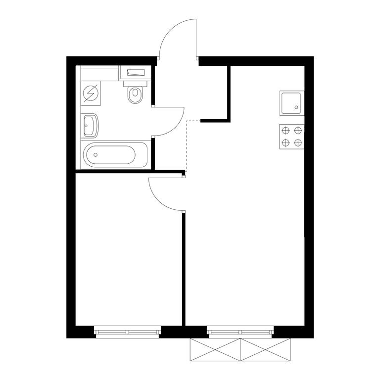 1-BD Apartment Sale, 32.5 sq. m. at Rustaveli 14, Rustaveli Street, 14с20, Moscow, Russia #1 1-BD Apartment Sale, 32.5 sq. m. at Rustaveli 14, Rustaveli Street, 14с20, Moscow, Russia #1