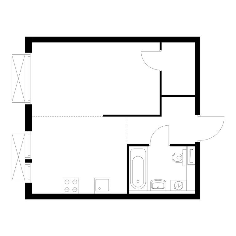 1-BD Apartment Sale, 34.1 sq. m. at Kolskaya 8, Kolskaya Street, 8с16, Moscow, Russia #1 1-BD Apartment Sale, 34.1 sq. m. at Kolskaya 8, Kolskaya Street, 8с16, Moscow, Russia #1