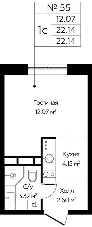 Apartment Sale, 22.14 sq. m. at Tsvetochnye Polyany City, kvartal № 165, Filimonkovskoye Municipal Formation, Moscow, Russia #1 Apartment Sale, 22.14 sq. m. at Tsvetochnye Polyany City, kvartal № 165, Filimonkovskoye Municipal Formation, Moscow, Russia #1