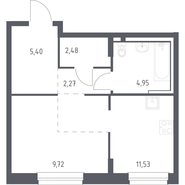 Apartment Sale, 36.35 sq. m. at Novoe Vnukovo, kvartal № 38, Kokoshkino Settlement, Moscow, Russia #1 Apartment Sale, 36.35 sq. m. at Novoe Vnukovo, kvartal № 38, Kokoshkino Settlement, Moscow, Russia #1