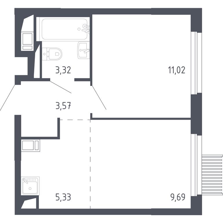 Apartment Sale, 33.35 sq. m. at Mytishchi Park, Silikatnaya ulitsa, 41к3, Mytischi, Moscow Region, Russia #1 Apartment Sale, 33.35 sq. m. at Mytishchi Park, Silikatnaya ulitsa, 41к3, Mytischi, Moscow Region, Russia #1