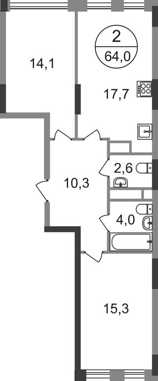 2-BD Apartment Sale, 64 sq. m. at Peredelkino Blizhnee, Korneya Chukovskogo Street, 1, Vnukovskoye Settlement, Moscow, Russia #1 2-BD Apartment Sale, 64 sq. m. at Peredelkino Blizhnee, Korneya Chukovskogo Street, 1, Vnukovskoye Settlement, Moscow, Russia #1