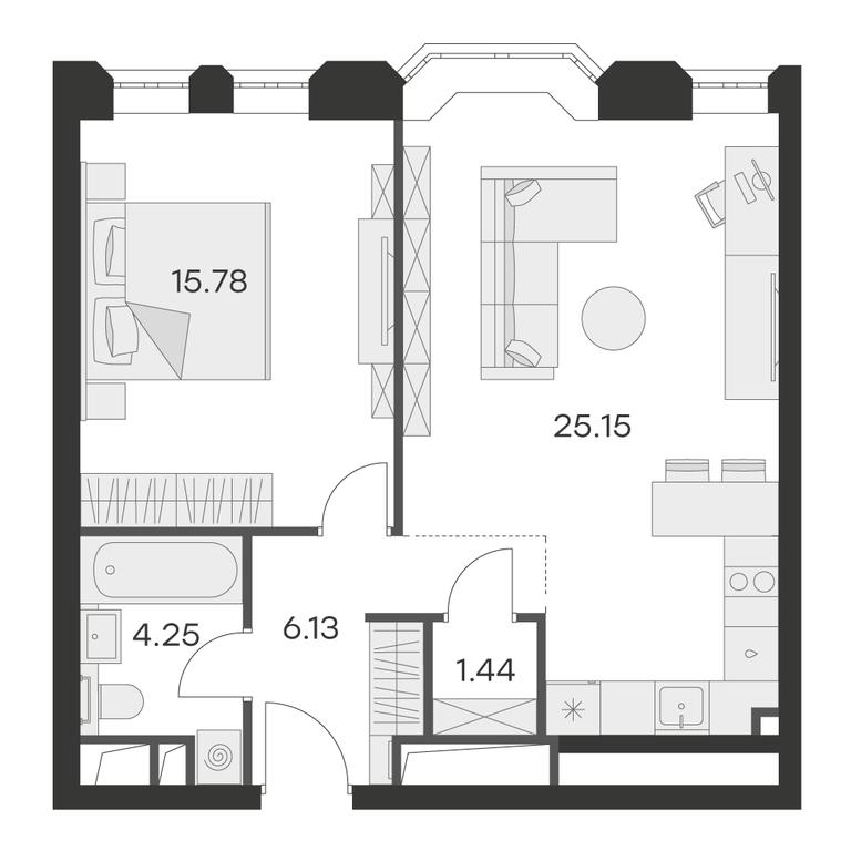 1-BD Apartment Sale, 52 sq. m. at Aura Belorusskaya, 1st Yamskogo Polya Street, 28с3, Moscow, Russia #1 1-BD Apartment Sale, 52 sq. m. at Aura Belorusskaya, 1st Yamskogo Polya Street, 28с3, Moscow, Russia #1