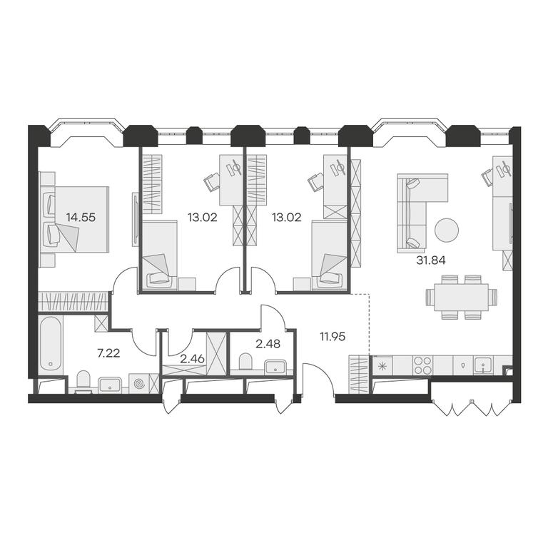3-BD Apartment Sale, 96.6 sq. m. at Aura Belorusskaya, 1st Yamskogo Polya Street, 28с3, Moscow, Russia #2 3-BD Apartment Sale, 96.6 sq. m. at Aura Belorusskaya, 1st Yamskogo Polya Street, 28с3, Moscow, Russia #2