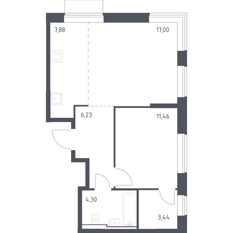 Apartment Sale, 50.31 sq. m. at Kvartal Domashnij, Donetskaya Street, 30с11, Moscow, Russia #1 Apartment Sale, 50.31 sq. m. at Kvartal Domashnij, Donetskaya Street, 30с11, Moscow, Russia #1