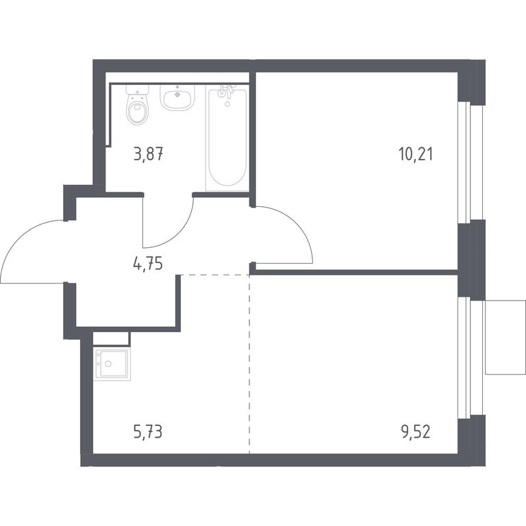 Apartment Sale, 34.08 sq. m. at Kvartal Ivakino, kvartal Ivakino, mikrorayon Klyazma-Starbeyevo, Khimki, Moscow Region, Russia #1 Apartment Sale, 34.08 sq. m. at Kvartal Ivakino, kvartal Ivakino, mikrorayon Klyazma-Starbeyevo, Khimki, Moscow Region, Russia #1