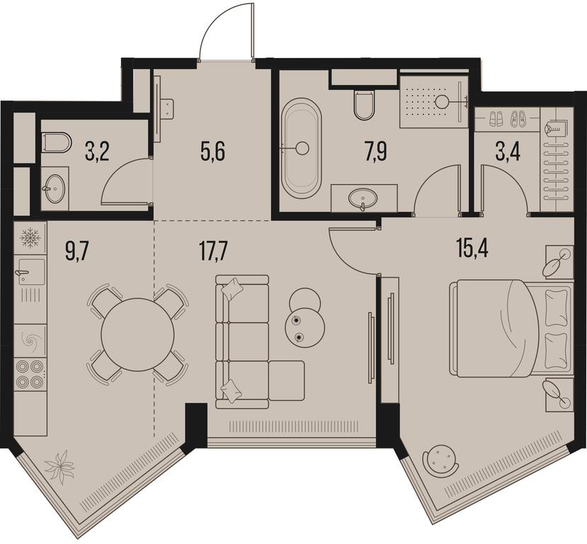 1-BD Apartment Sale, 62.9 sq. m. at High Life, Letnikovskaya Street, 11/10с1, Moscow, Russia #1 1-BD Apartment Sale, 62.9 sq. m. at High Life, Letnikovskaya Street, 11/10с1, Moscow, Russia #1