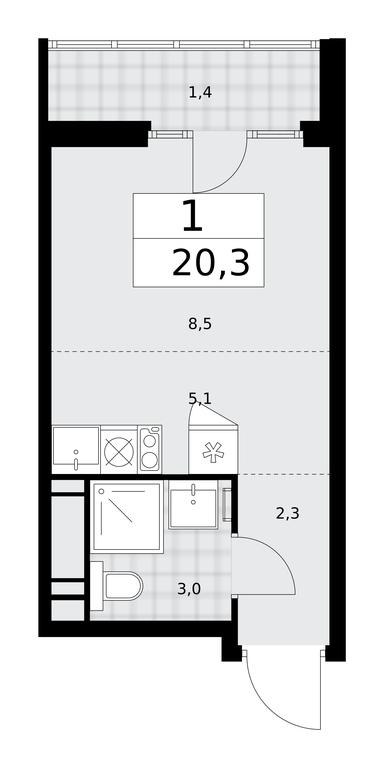 Apartment Sale, 20.3 sq. m. at Desnarechie, kvartal № 23, Desyonovskoye Settlement, Moscow, Russia #2 Apartment Sale, 20.3 sq. m. at Desnarechie, kvartal № 23, Desyonovskoye Settlement, Moscow, Russia #2