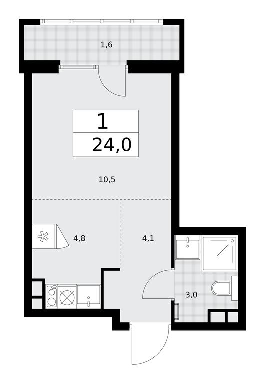 Apartment Sale, 24平方米 at Desnarechie, kvartal № 23, Desyonovskoye Settlement, Moscow, Russia #2 Apartment Sale, 24平方米 at Desnarechie, kvartal № 23, Desyonovskoye Settlement, Moscow, Russia #2