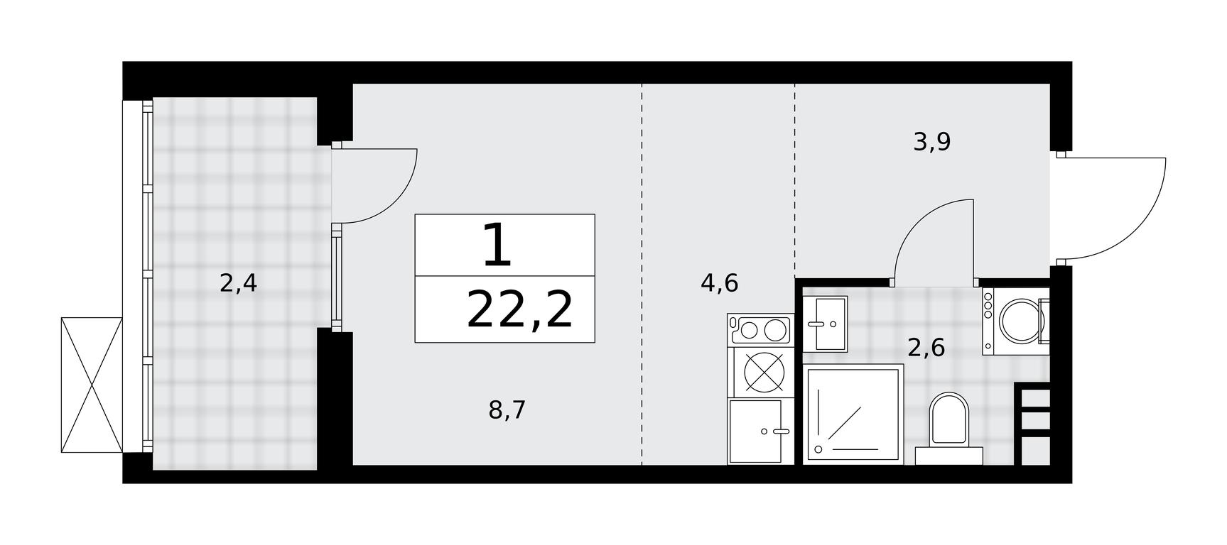 Apartment Sale, 22.2 sq. m. at Desnarechie, kvartal № 23, Desyonovskoye Settlement, Moscow, Russia #2 Apartment Sale, 22.2 sq. m. at Desnarechie, kvartal № 23, Desyonovskoye Settlement, Moscow, Russia #2
