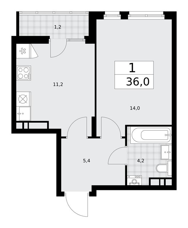 Apartment Sale, 36平方米 at Desnarechie, kvartal № 23, Desyonovskoye Settlement, Moscow, Russia #2