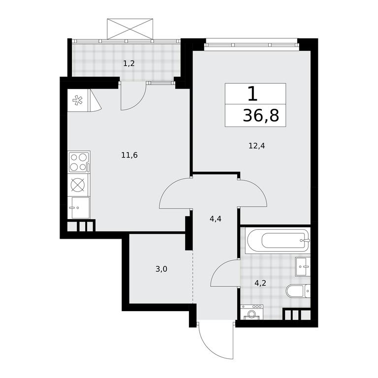 Apartment Sale, 36.8平方米 at Desnarechie, kvartal № 23, Desyonovskoye Settlement, Moscow, Russia #1 Apartment Sale, 36.8平方米 at Desnarechie, kvartal № 23, Desyonovskoye Settlement, Moscow, Russia #1