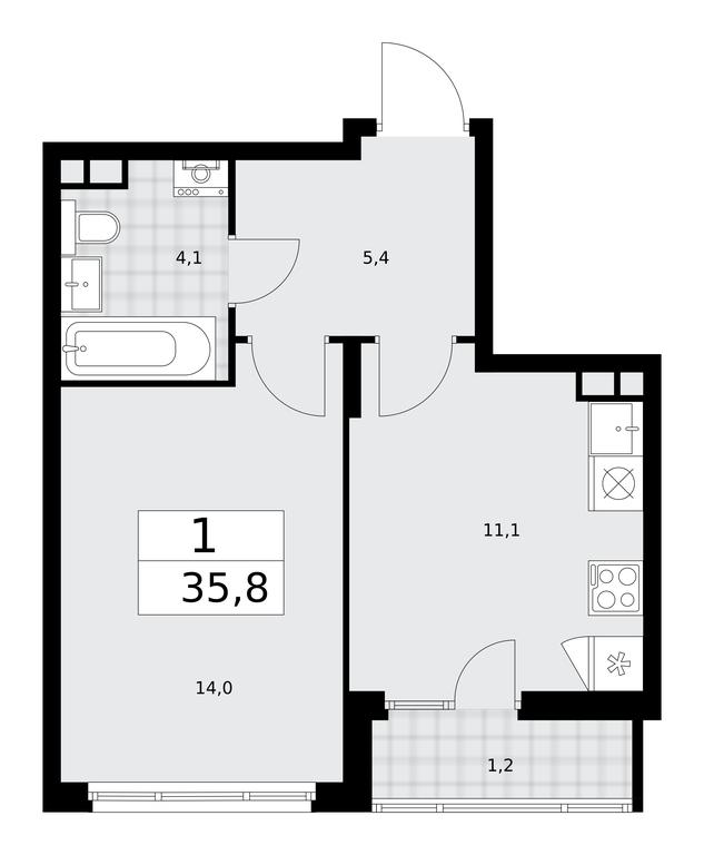 Apartment Sale, 35.8 sq. m. at Desnarechie, kvartal № 23, Desyonovskoye Settlement, Moscow, Russia #1 Apartment Sale, 35.8 sq. m. at Desnarechie, kvartal № 23, Desyonovskoye Settlement, Moscow, Russia #1