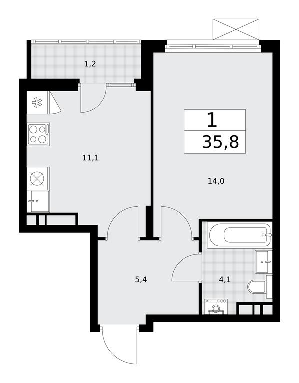 Apartment Sale, 35.8 sq. m. at Desnarechie, kvartal № 23, Desyonovskoye Settlement, Moscow, Russia #2 Apartment Sale, 35.8 sq. m. at Desnarechie, kvartal № 23, Desyonovskoye Settlement, Moscow, Russia #2