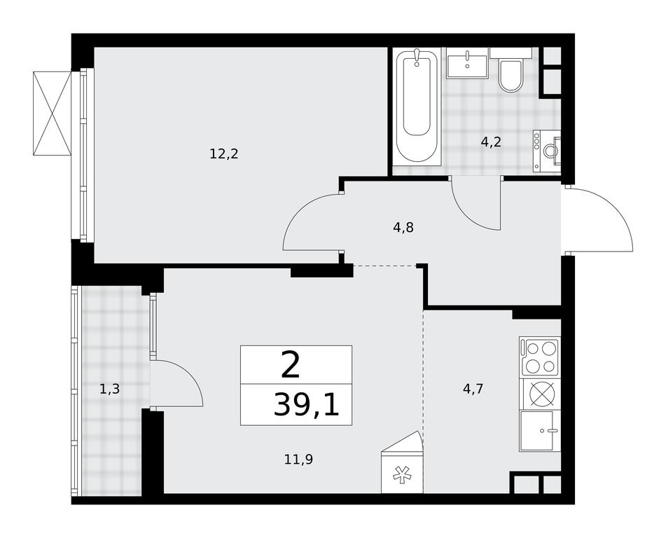1-BD Apartment Sale, 39.1 sq. m. at Desnarechie, kvartal № 23, Desyonovskoye Settlement, Moscow, Russia #1 1-BD Apartment Sale, 39.1 sq. m. at Desnarechie, kvartal № 23, Desyonovskoye Settlement, Moscow, Russia #1