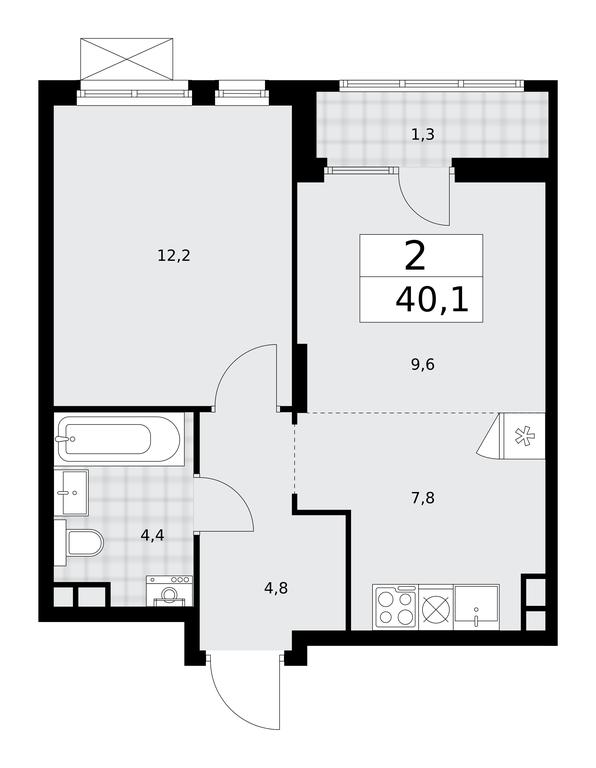 1-BD Apartment Sale, 40.1 sq. m. at Desnarechie, kvartal № 23, Desyonovskoye Settlement, Moscow, Russia #1 1-BD Apartment Sale, 40.1 sq. m. at Desnarechie, kvartal № 23, Desyonovskoye Settlement, Moscow, Russia #1