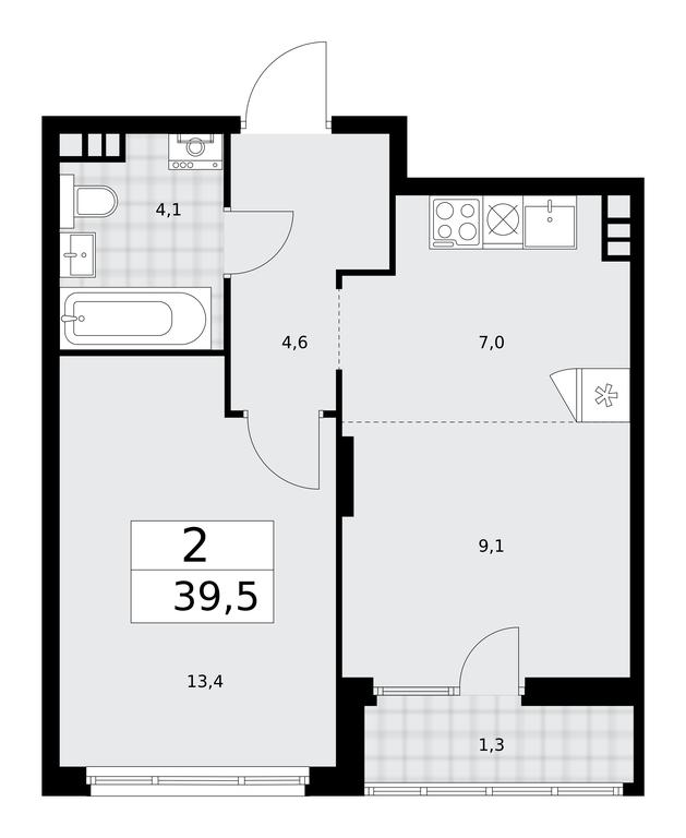 Продажа 1-комн. квартиры, 39,5 м² в ЖК «Деснаречье», квартал № 23, поселение Десёновское, Москва, Россия #2 Продажа 1-комн. квартиры, 39,5 м² в ЖК «Деснаречье», квартал № 23, поселение Десёновское, Москва, Россия #2