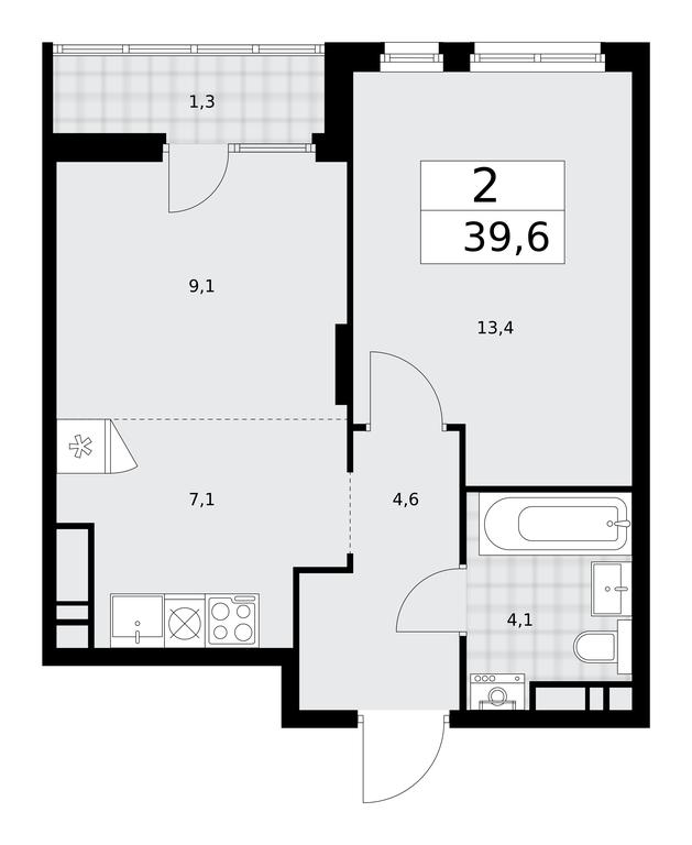 Продажа 1-комн. квартиры, 39,6 м² в ЖК «Деснаречье», квартал № 23, поселение Десёновское, Москва, Россия #1
