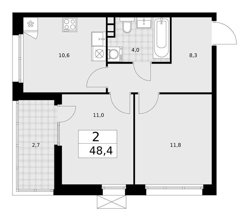 1-BD Apartment Sale, 48.4 sq. m. at Desnarechie, kvartal № 23, Desyonovskoye Settlement, Moscow, Russia #1 1-BD Apartment Sale, 48.4 sq. m. at Desnarechie, kvartal № 23, Desyonovskoye Settlement, Moscow, Russia #1