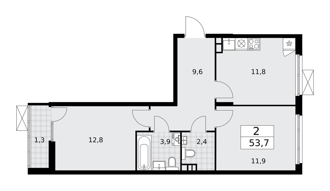 Продажа 1-комн. квартиры, 53,7 м² в ЖК «Деснаречье», квартал № 23, поселение Десёновское, Москва, Россия #1