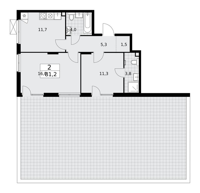 1-BD Apartment Sale, 81.2平方米 at Desnarechie, kvartal № 23, Desyonovskoye Settlement, Moscow, Russia #2 1-BD Apartment Sale, 81.2平方米 at Desnarechie, kvartal № 23, Desyonovskoye Settlement, Moscow, Russia #2