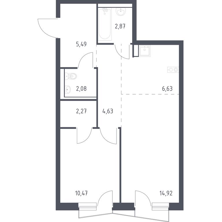 Apartment Sale, 48.6平方米 at Kvartal Aviatorov, ulitsa Koldunova, Aviatorov Microdistrict, Balashikha, Moscow Region, Russia #1 Apartment Sale, 48.6平方米 at Kvartal Aviatorov, ulitsa Koldunova, Aviatorov Microdistrict, Balashikha, Moscow Region, Russia #1