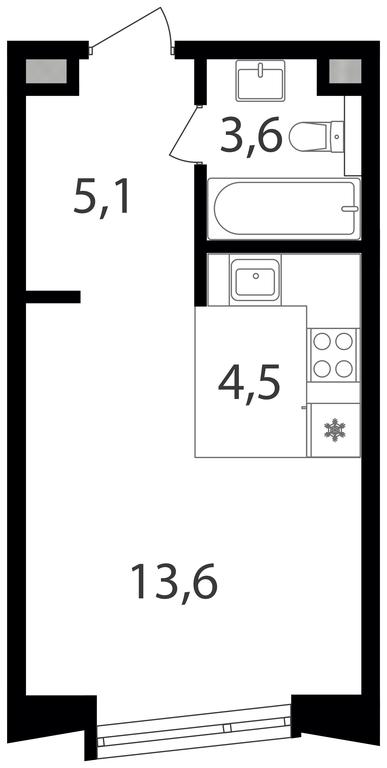 Apartment Sale, 26.8 sq. m. at Petrovskiy Park II, Stary Petrovsko-Razumovsky Drive, 1/23, Moscow, Russia #1 Apartment Sale, 26.8 sq. m. at Petrovskiy Park II, Stary Petrovsko-Razumovsky Drive, 1/23, Moscow, Russia #1