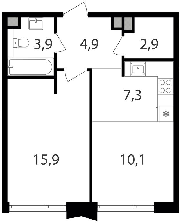 1-BD Apartment Sale, 45平方米 at Petrovskiy Park II, Stary Petrovsko-Razumovsky Drive, 1/23, Moscow, Russia #1 1-BD Apartment Sale, 45平方米 at Petrovskiy Park II, Stary Petrovsko-Razumovsky Drive, 1/23, Moscow, Russia #1