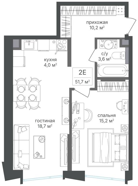1-BD Apartment Sale, 51.7平方米 at Petrovskiy Park II, Stary Petrovsko-Razumovsky Drive, 1/23, Moscow, Russia #2 1-BD Apartment Sale, 51.7平方米 at Petrovskiy Park II, Stary Petrovsko-Razumovsky Drive, 1/23, Moscow, Russia #2