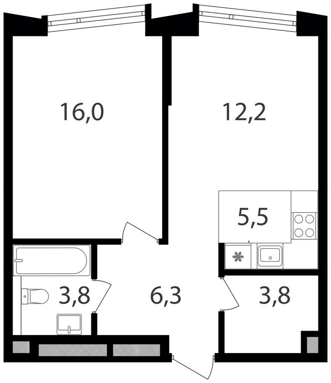 1-BD Apartment Sale, 47.6平方米 at Petrovskiy Park II, Stary Petrovsko-Razumovsky Drive, 1/23, Moscow, Russia #1 1-BD Apartment Sale, 47.6平方米 at Petrovskiy Park II, Stary Petrovsko-Razumovsky Drive, 1/23, Moscow, Russia #1