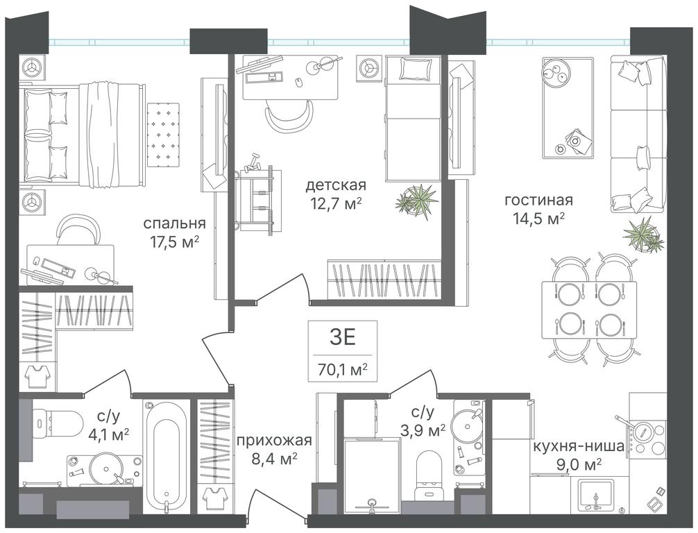2-BD Apartment Sale, 70.1平方米 at Petrovskiy Park II, Stary Petrovsko-Razumovsky Drive, 1/23, Moscow, Russia #2 2-BD Apartment Sale, 70.1平方米 at Petrovskiy Park II, Stary Petrovsko-Razumovsky Drive, 1/23, Moscow, Russia #2