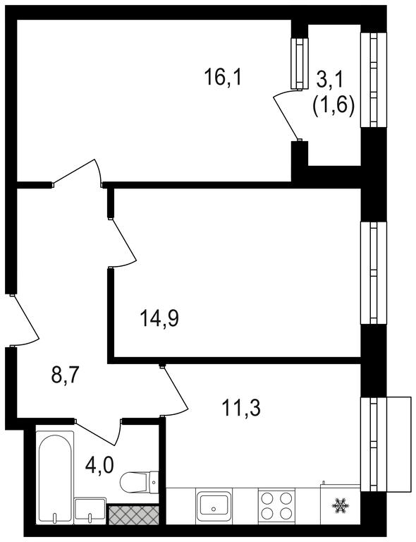 2-BD Apartment Sale, 56.8 sq. m. at Mikhalkovskiy, Mikhalkovskaya Street, 48, Moscow, Russia #1 2-BD Apartment Sale, 56.8 sq. m. at Mikhalkovskiy, Mikhalkovskaya Street, 48, Moscow, Russia #1