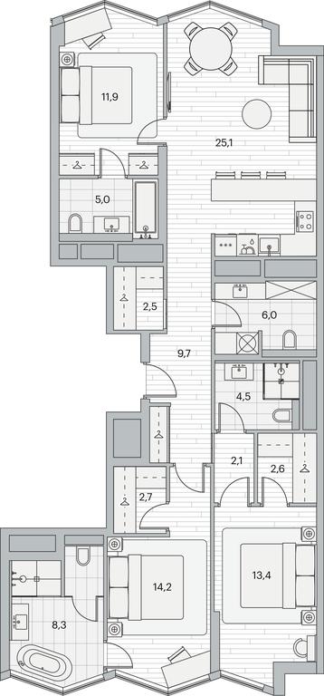 3-BD Apartment Sale, 109.3平方米 at Beregovoy, Beregovoy Drive, 2, Moscow, Russia #1 3-BD Apartment Sale, 109.3平方米 at Beregovoy, Beregovoy Drive, 2, Moscow, Russia #1