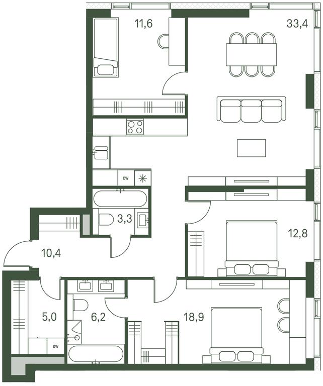3-BD Apartment Sale, 101.6 sq. m. at Moments, Volokolamskoye Highway, 28, Moscow, Russia #1 3-BD Apartment Sale, 101.6 sq. m. at Moments, Volokolamskoye Highway, 28, Moscow, Russia #1