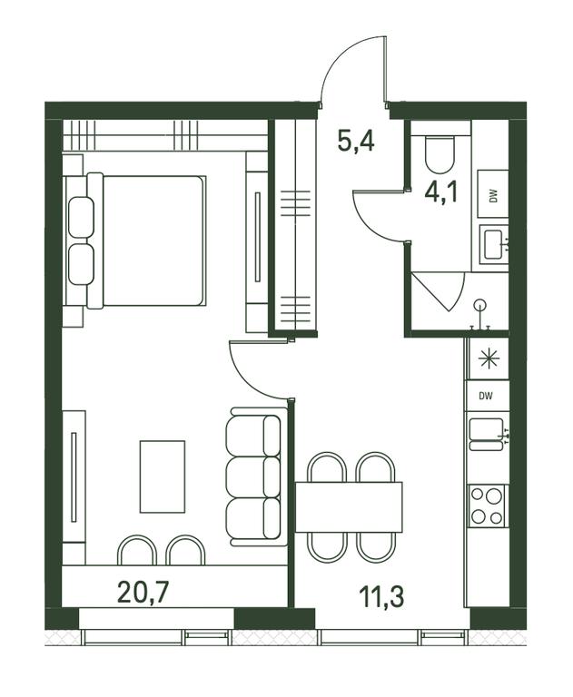 1-BD Apartment Sale, 41.5 sq. m. at Moments, Volokolamskoye Highway, 28, Moscow, Russia #1 1-BD Apartment Sale, 41.5 sq. m. at Moments, Volokolamskoye Highway, 28, Moscow, Russia #1