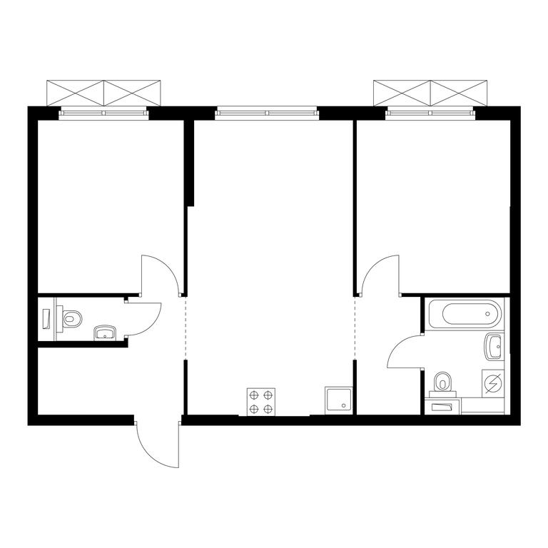 2-BD Apartment Sale, 58.6 sq. m. at Rustaveli 14, Rustaveli Street, 14с20, Moscow, Russia #1