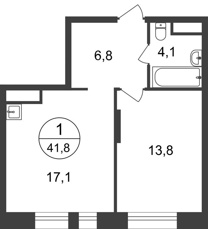 Apartment Sale, 41.8 sq. m. at Pervyi Moskovskiy, ulitsa Bianki, 1, Moskovskiy, Moscow, Russia #2 Apartment Sale, 41.8 sq. m. at Pervyi Moskovskiy, ulitsa Bianki, 1, Moskovskiy, Moscow, Russia #2