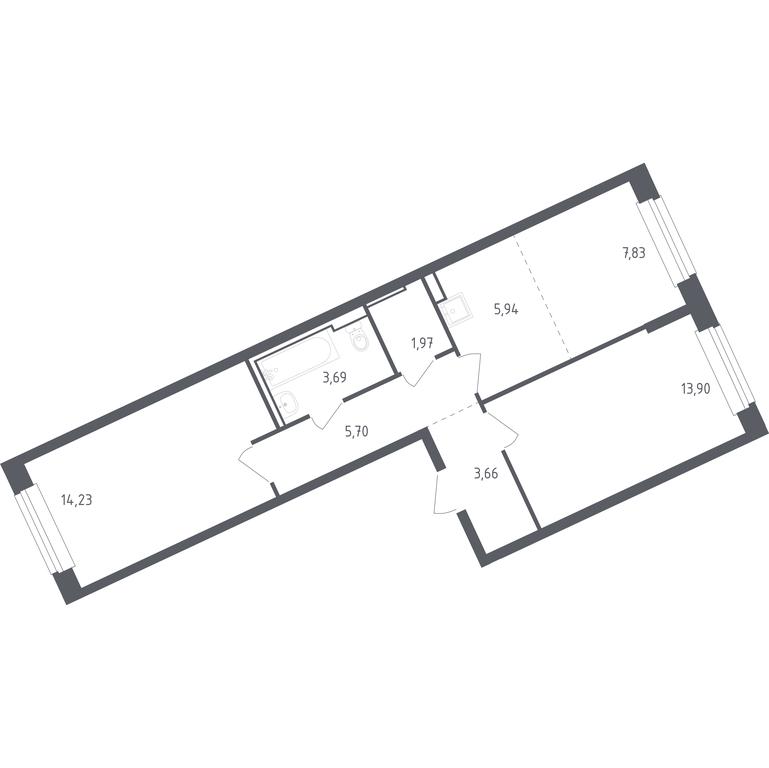 1-BD Apartment Sale, 56.92平方米 at Rublevskiy Kvartal, Laykovo Green Quarter, zhiloy kompleks Gorod-sobytiye Laykovo, selo Laykovo, Odintsovskiy City District, Moscow Region, Russia #1 1-BD Apartment Sale, 56.92平方米 at Rublevskiy Kvartal, Laykovo Green Quarter, zhiloy kompleks Gorod-sobytiye Laykovo, selo Laykovo, Odintsovskiy City District, Moscow Region, Russia #1