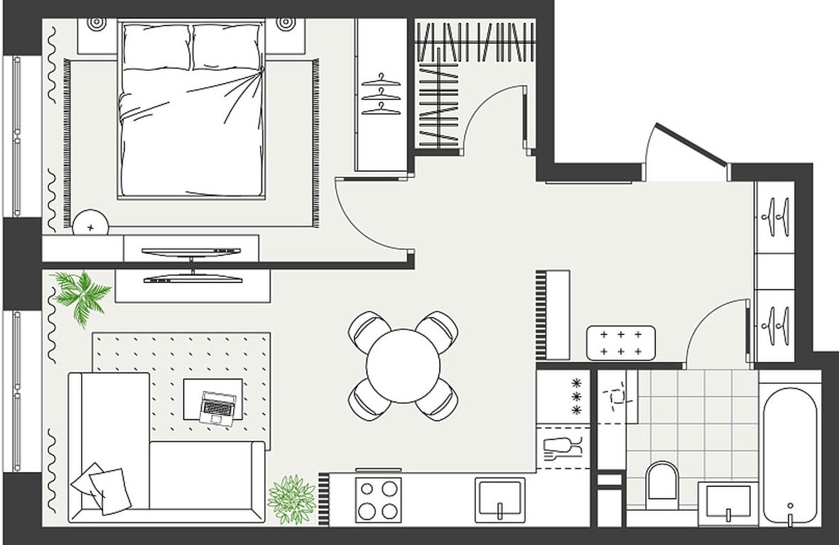 1-BD Apartment Sale, 40.9 sq. m. at Eko Bunino, prospekt Kuprina, 34к1, Sosenskoye Settlement, Moscow, Russia #2
