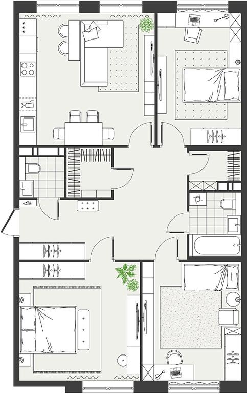 3-BD Apartment Sale, 94.9 sq. m. at Eko Bunino, prospekt Kuprina, 34к1, Sosenskoye Settlement, Moscow, Russia #2 3-BD Apartment Sale, 94.9 sq. m. at Eko Bunino, prospekt Kuprina, 34к1, Sosenskoye Settlement, Moscow, Russia #2
