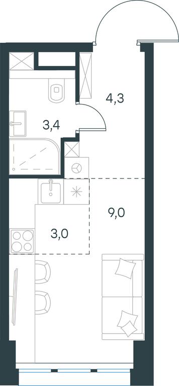 Apartment Sale, 19.7平方米 at Level Seligerskaya 2, Ilmenskiy Drive, 8Ас1, Moscow, Russia #1 Apartment Sale, 19.7平方米 at Level Seligerskaya 2, Ilmenskiy Drive, 8Ас1, Moscow, Russia #1