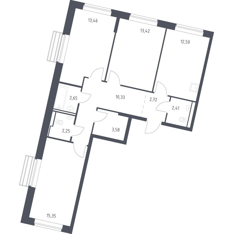 2-BD Apartment Sale, 78.67 sq. m. at Rublevskiy Kvartal, Laykovo Green Quarter, zhiloy kompleks Gorod-sobytiye Laykovo, selo Laykovo, Odintsovskiy City District, Moscow Region, Russia #1 2-BD Apartment Sale, 78.67 sq. m. at Rublevskiy Kvartal, Laykovo Green Quarter, zhiloy kompleks Gorod-sobytiye Laykovo, selo Laykovo, Odintsovskiy City District, Moscow Region, Russia #1