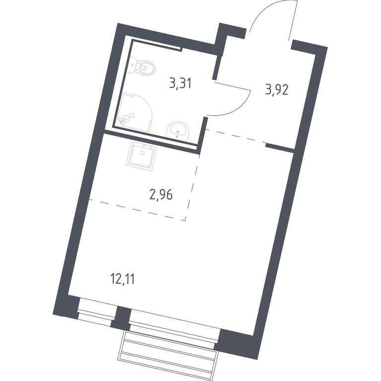 Apartment Sale, 22.29 sq. m. at Rublevskiy Kvartal, Laykovo Green Quarter, zhiloy kompleks Gorod-sobytiye Laykovo, selo Laykovo, Odintsovskiy City District, Moscow Region, Russia #1